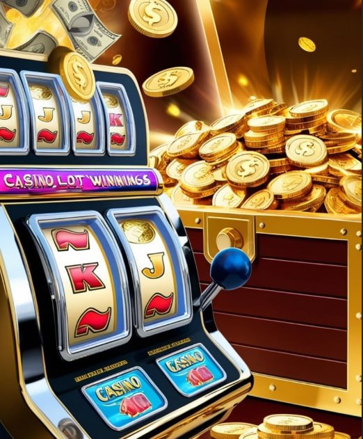 Online Slot Machine Reels Spinning Neon Lights Myanmar Casino Gaming